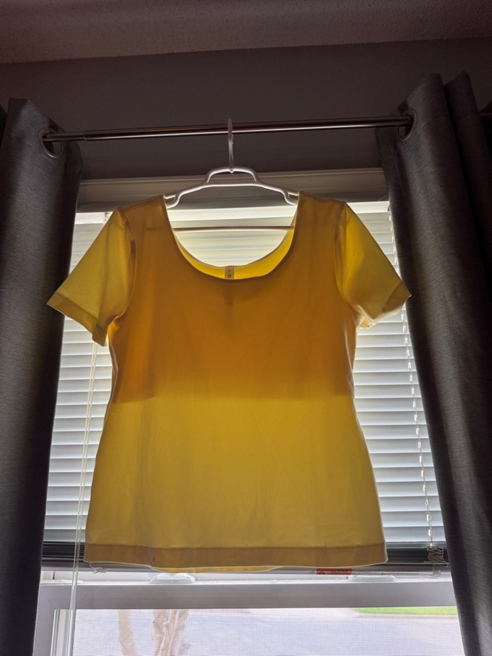 Women’s Yellow Scoop Neck Short Sleeve Tee
